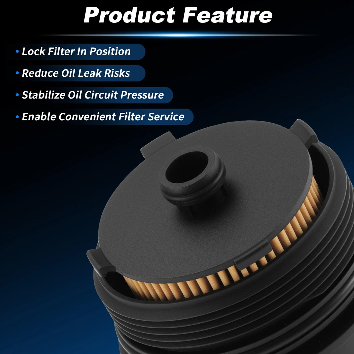 Oil Filter Housing Cap for Volvo S60 (2014–2018) 32140027 Plastic Black