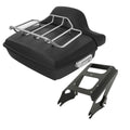 Matt Black Chopped Trunk Pad Rack & Mount for Harley Touring (2009–2013)