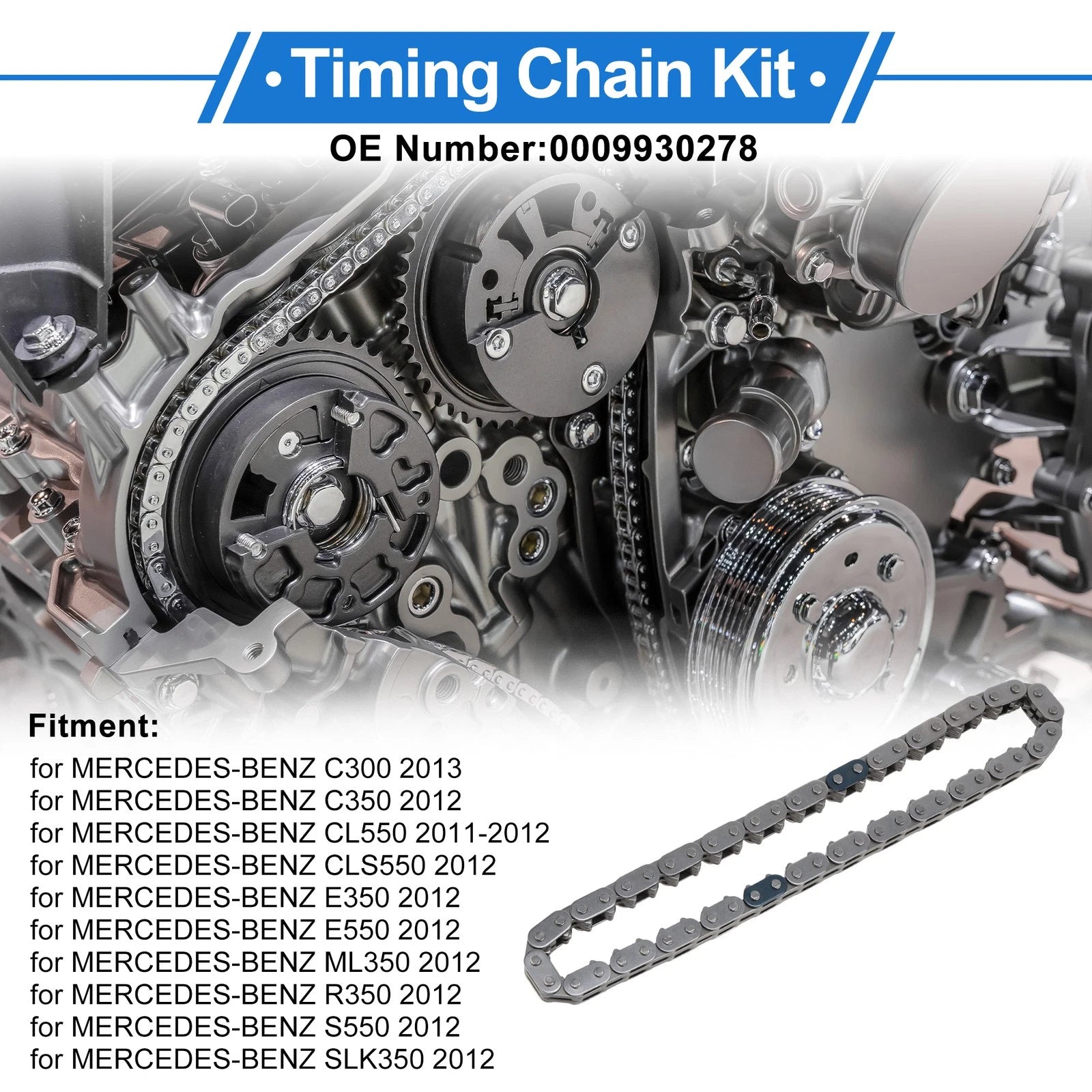 Timing Chain Kit Replacement for Mercedes-Benz C300 C350 (2013–2019)