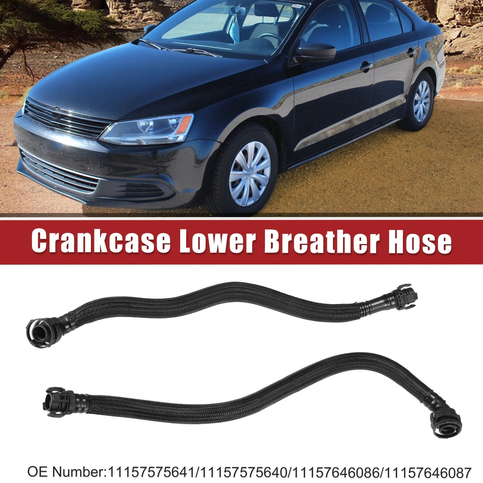 Crankcase Lower Breather Hose Replacement for BMW X5 E70 xDrive 50i (2010–2013)