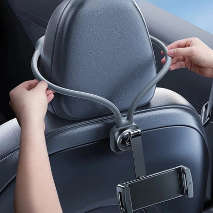 3-Axis Rotating Car Tablet Holder for Headrest Sport Seat Compatibility