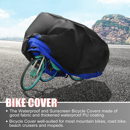 Waterproof Bike Cover Protector XL for 2 Bicycles Mountain Bike Blue
