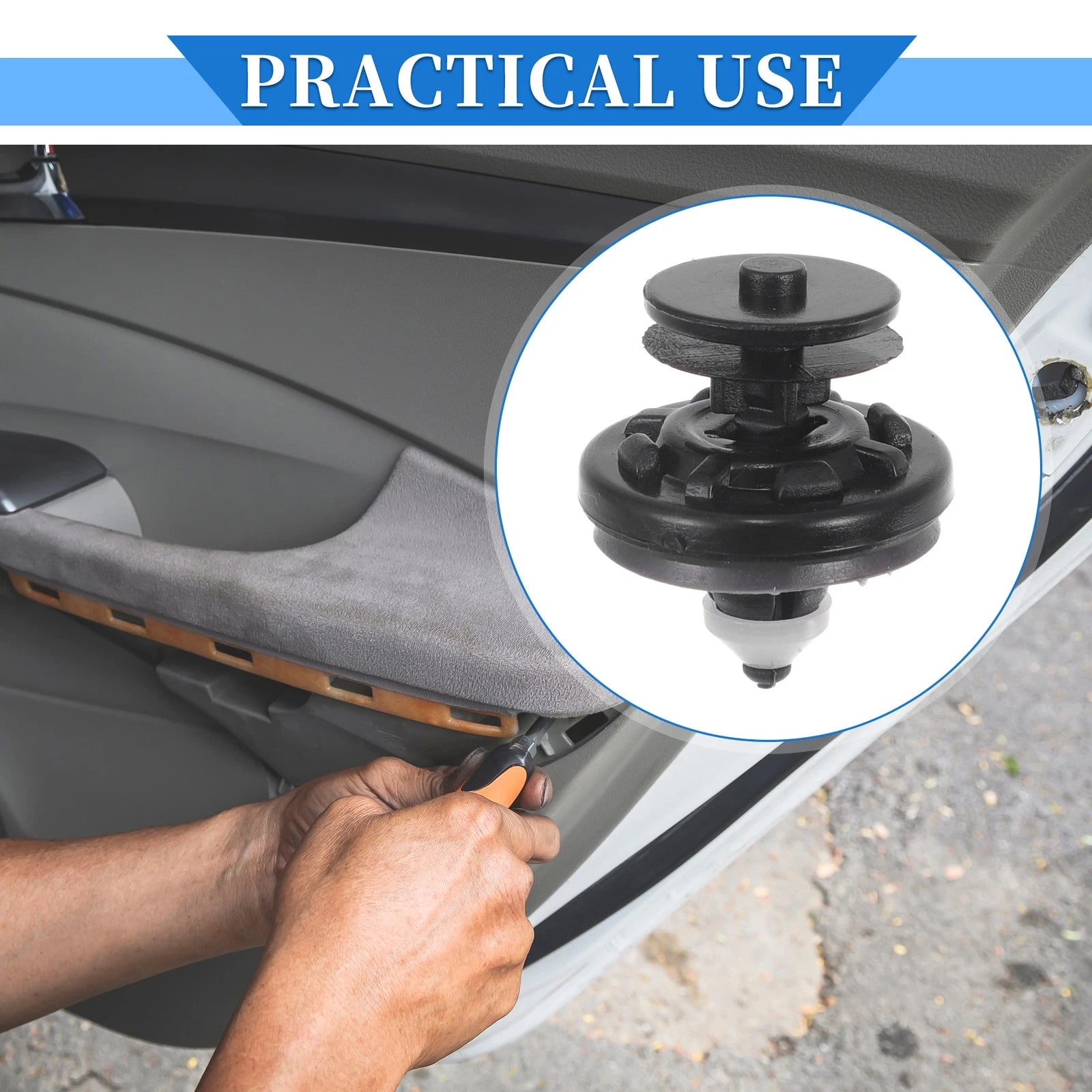 Door Panel Trim Retainer Clips Nylon Black for Audi TT Quattro (2008–2015)