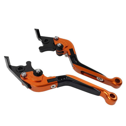 Set of 2 Orange CNC Folding Extendable Brake Clutch Levers for BMW S1000XR (2015–2021)