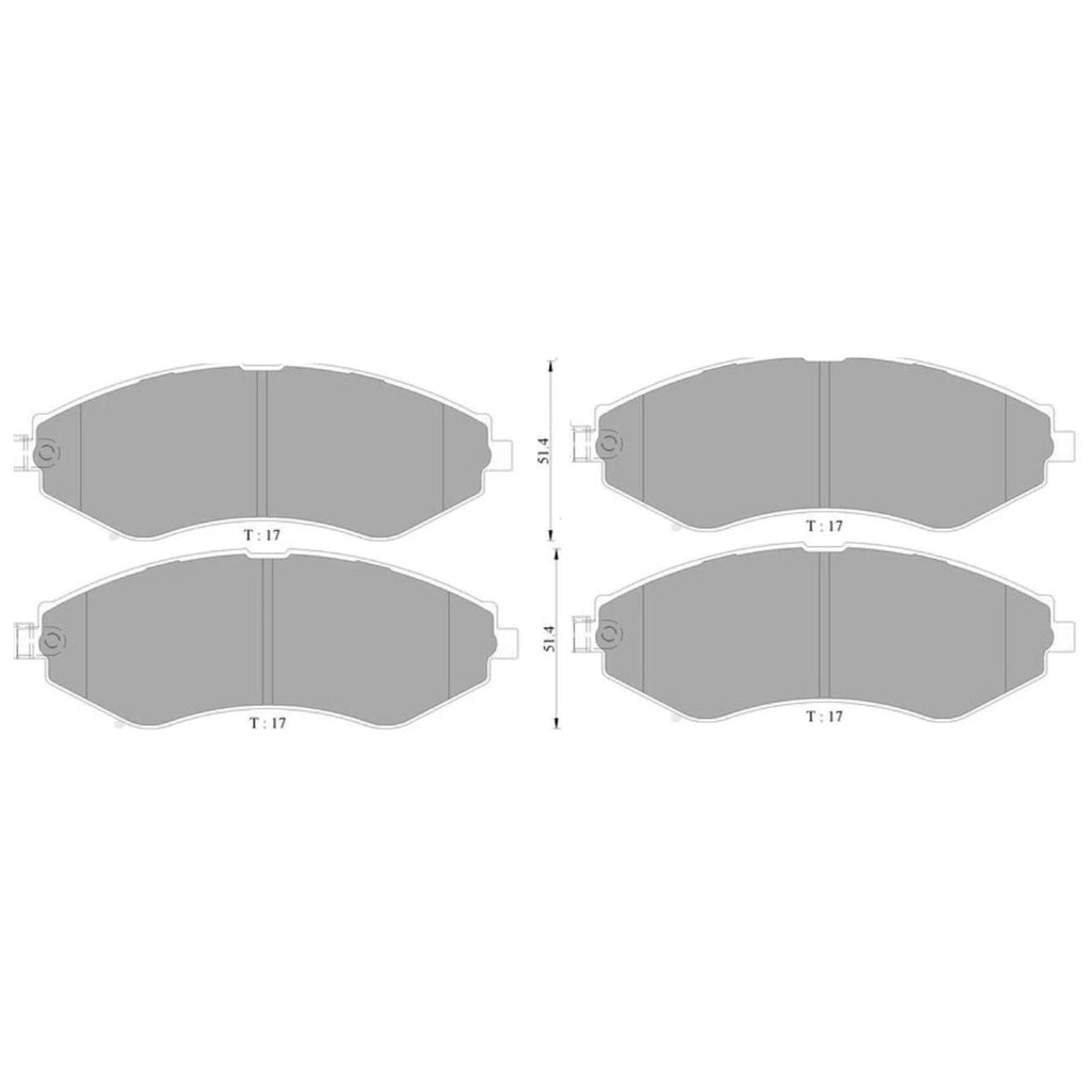Front Disc Brake Pad Set for Daewoo Tacuma U100 (2000–2004) T20SED