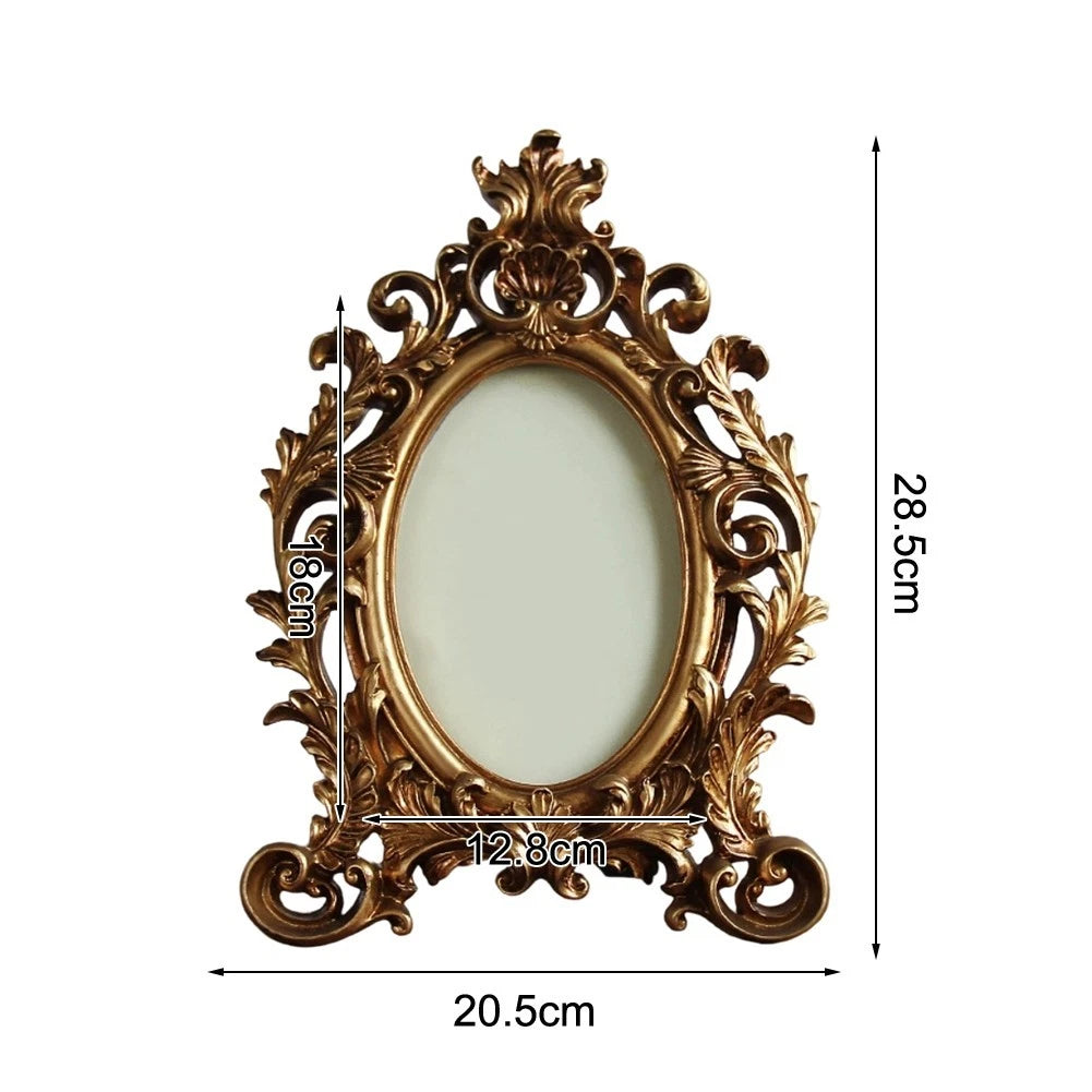 Vintage Style Resin Oval Photo Frame for Displaying Special Photos