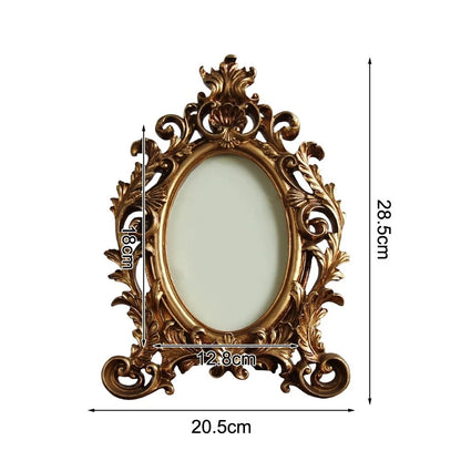 Vintage Style Resin Oval Photo Frame for Displaying Special Photos
