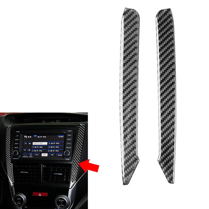 Black Carbon Fiber Central Console Side Cover Trim for Subaru Forester (2009–2013)
