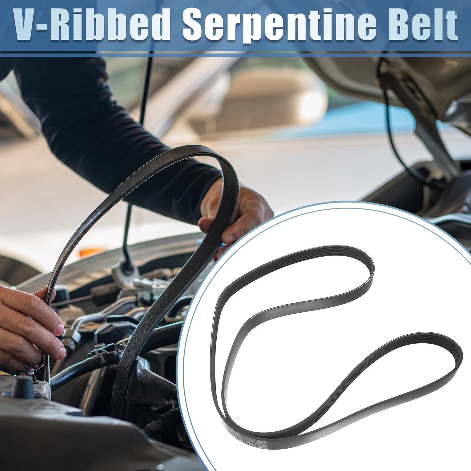 V-Ribbed Serpentine Drive Belt Replacement for Toyota Solara 2.4L (2004–2006)