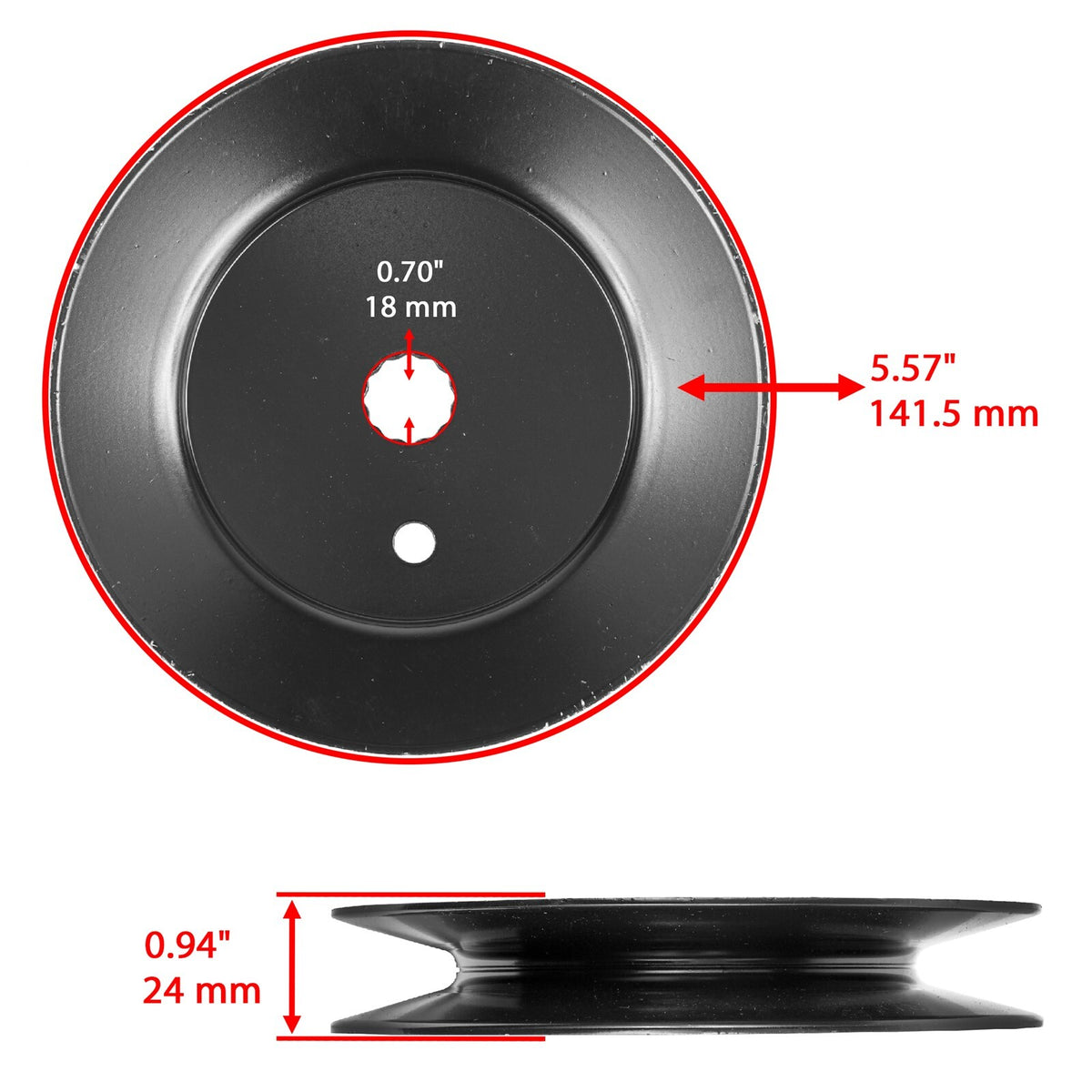 Blade Deck Spindle Pulley Replacement for Troy-Bilt RZT50 50-inch (2008–2012)