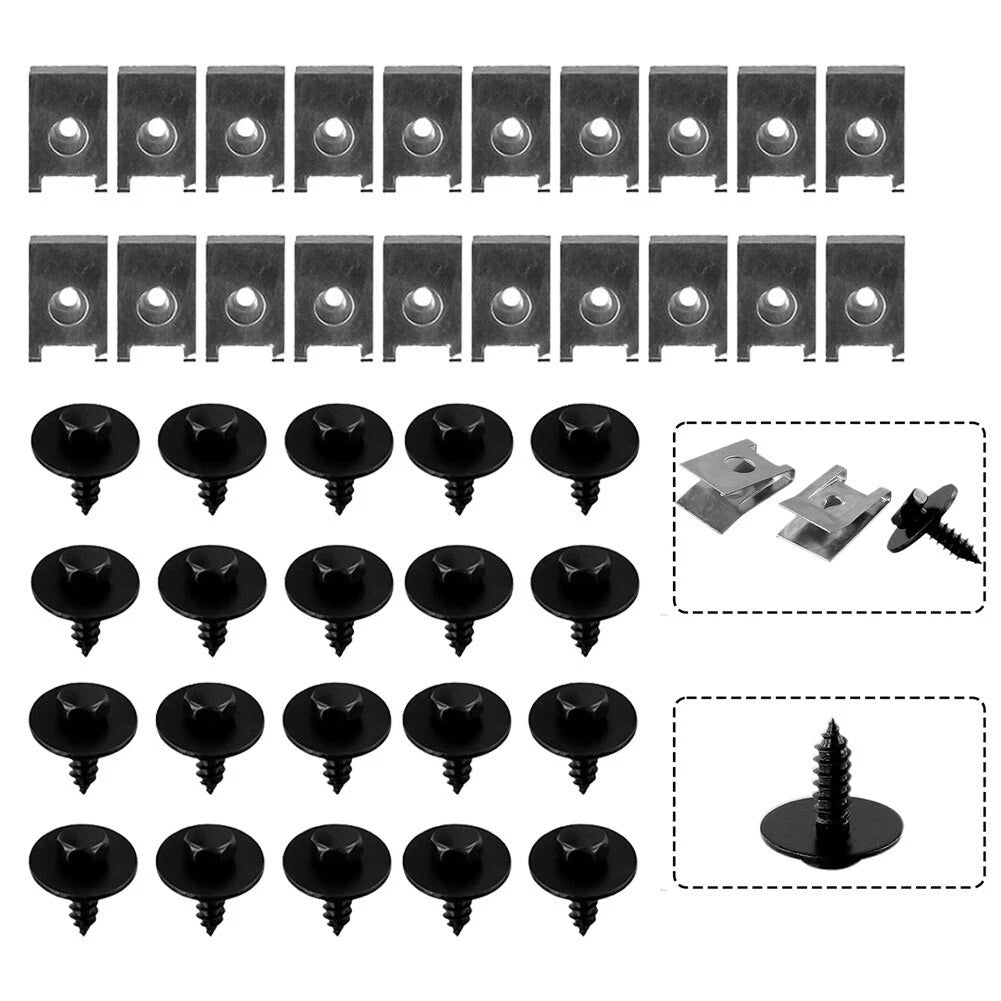 40x Hex Head Tapping Socket Bolt Clips for Undertray