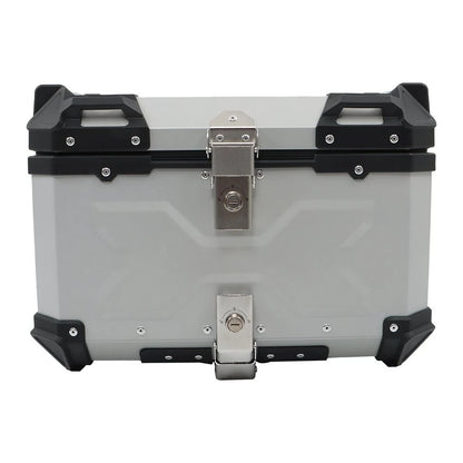 55L Waterproof Silver Motorcycle Tour Tail Box Trunk Storage Case