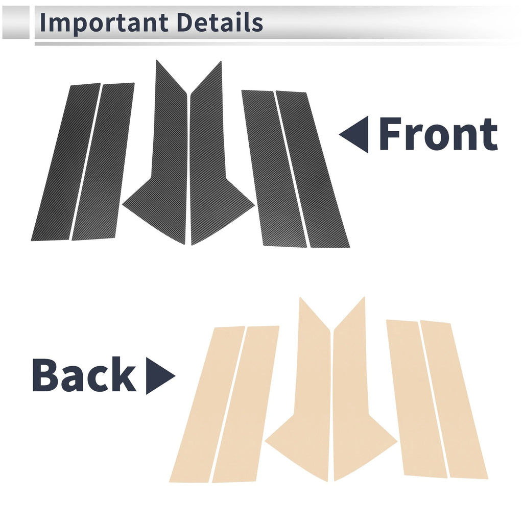 Door Pillar Window Trim 6 Piece Set for Mazda CX-30 (2020–2024)
