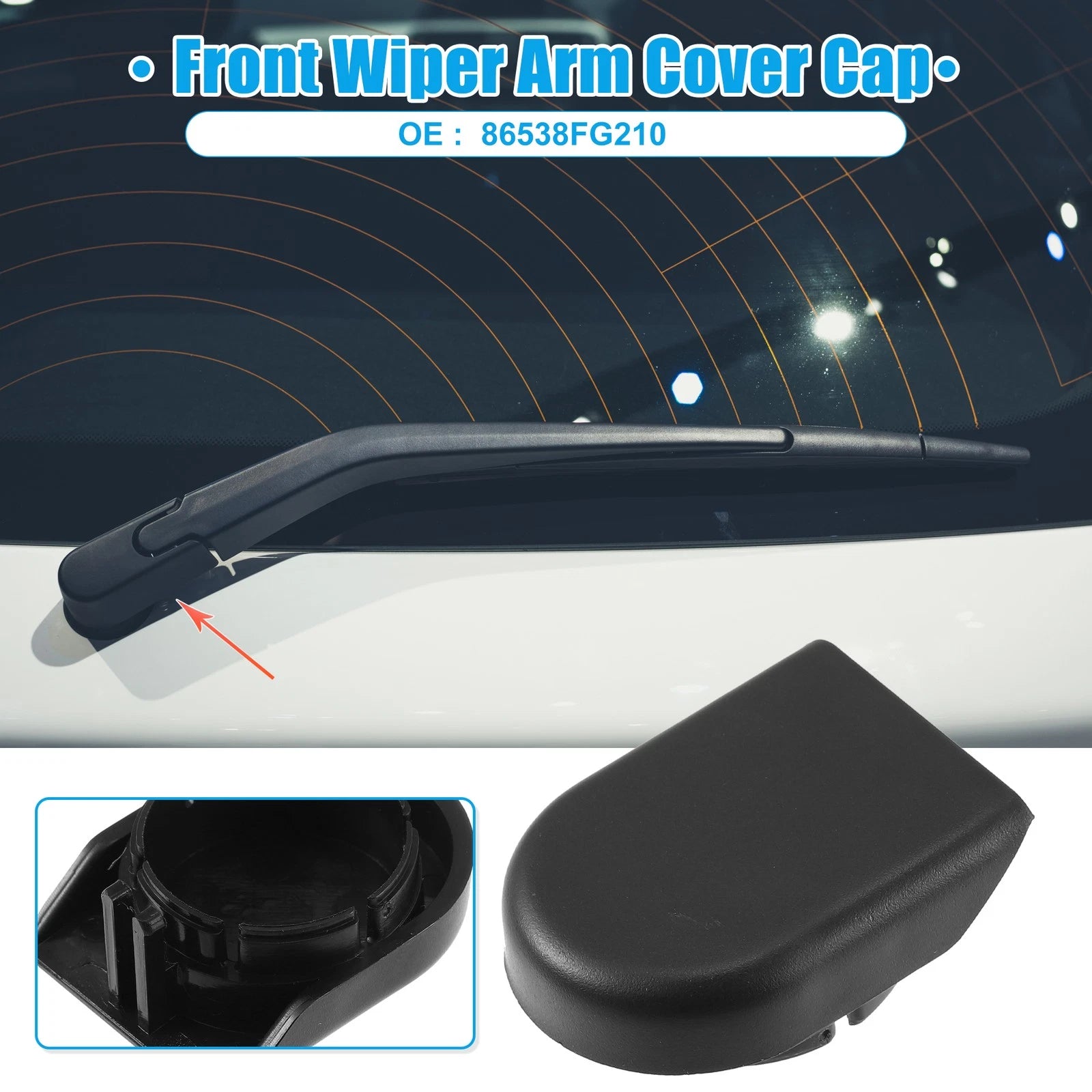 Rear Windshield Wiper Arm Nut Cover Cap Replacement for Subaru Impreza (2008–2024)