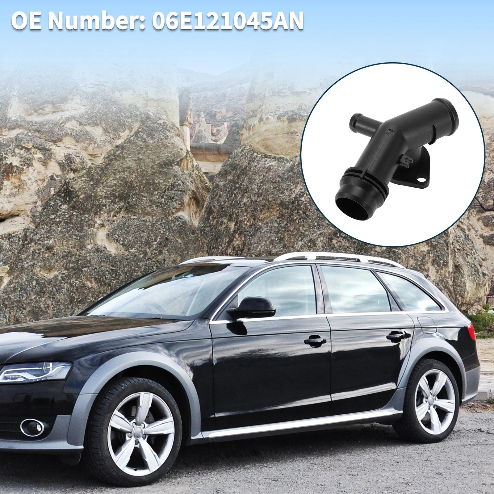HVAC Heater Hose Connector Replacement for Audi A8 Quattro 3.0L (2015–2018)