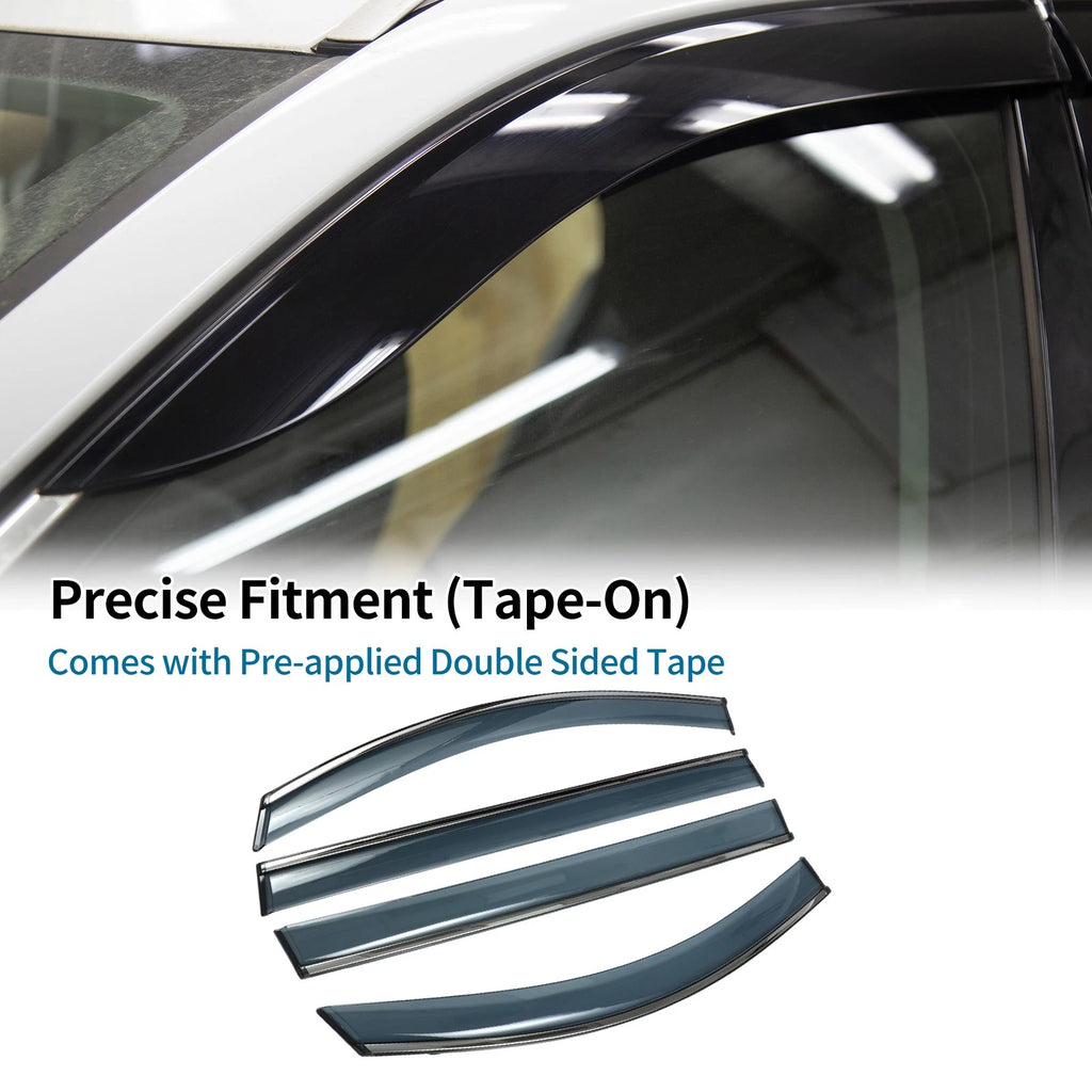 Window Deflectors Side Vent Visor Black Replacement for Toyota Sienna (2011–2020)