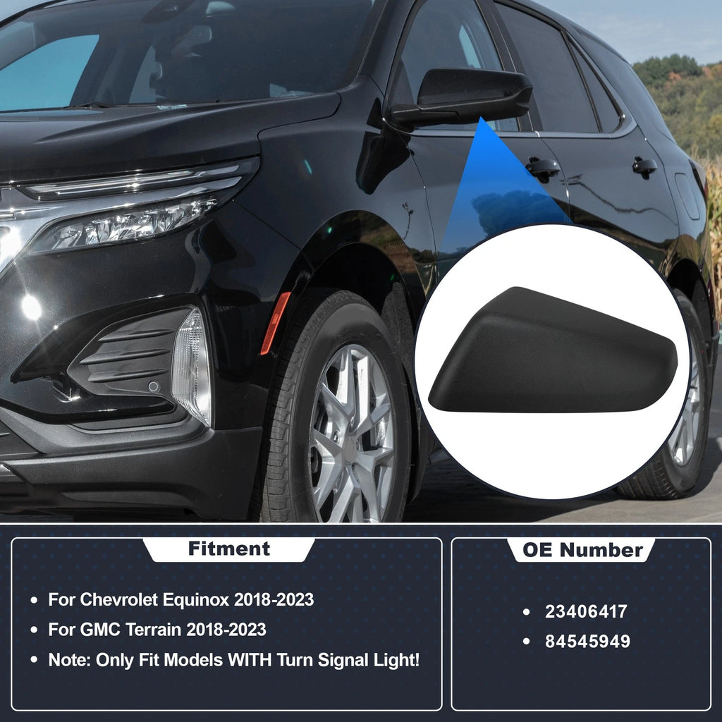 Left Mirror Cover Replacement for Chevrolet Equinox for GMC Terrain (2010–2017)