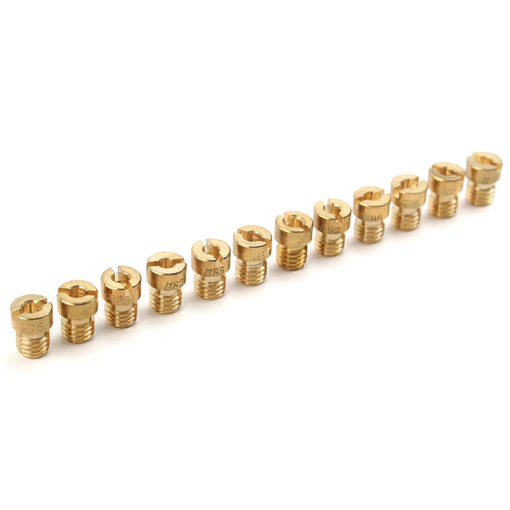 12pcs Carburetor Main Jets for Dellorto SHA PHBG (#75-#102)