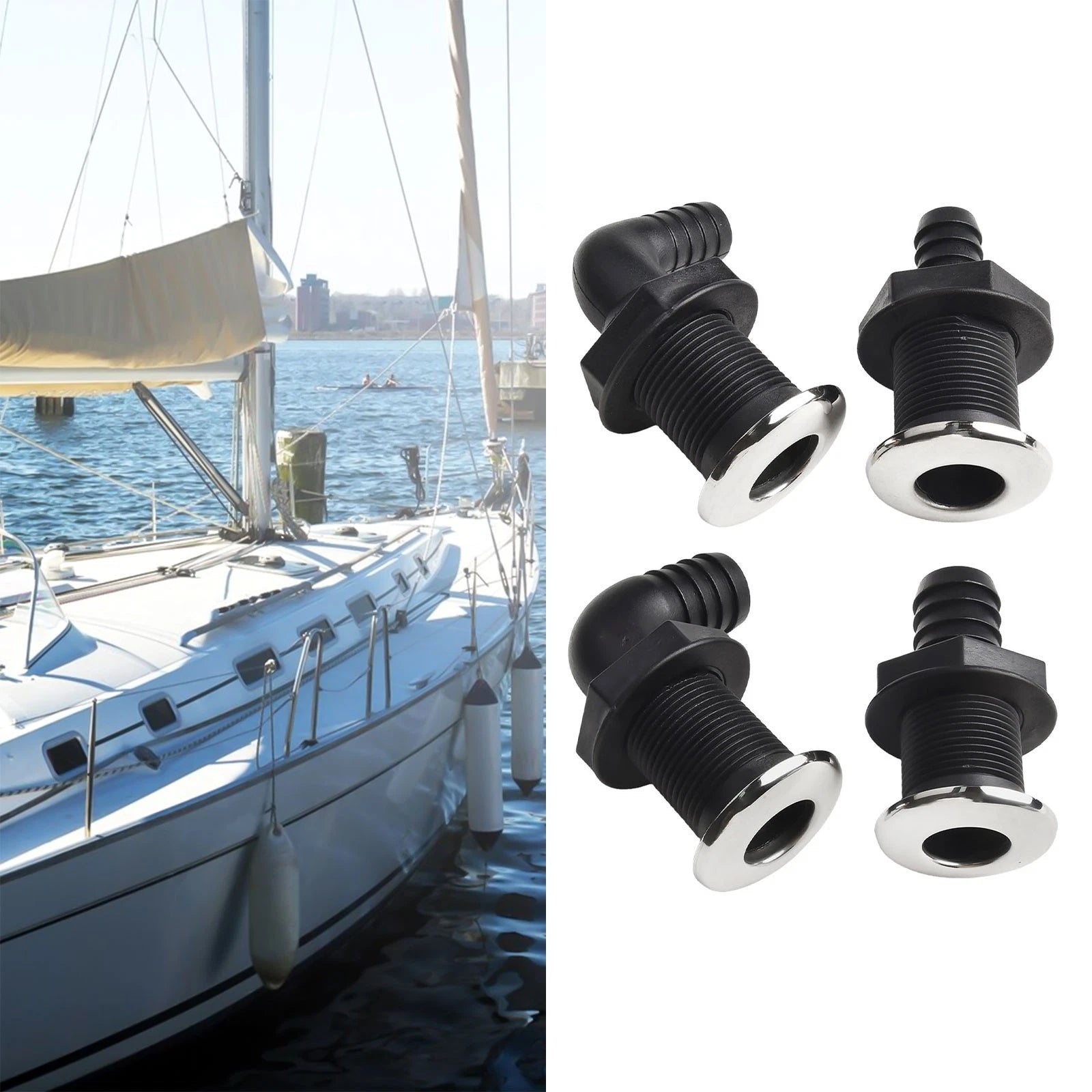 Scupper Drain Set for Boat (Quick Repairs, Easy Storage)
