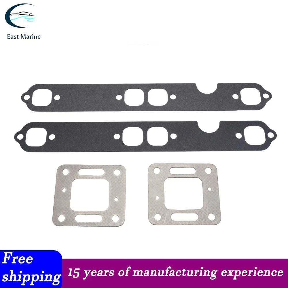 Exhaust Mounting Seal Kit with Manifold Elbow Gasket for Mercruiser 5.0L 5.7L V8 (1990–2023)