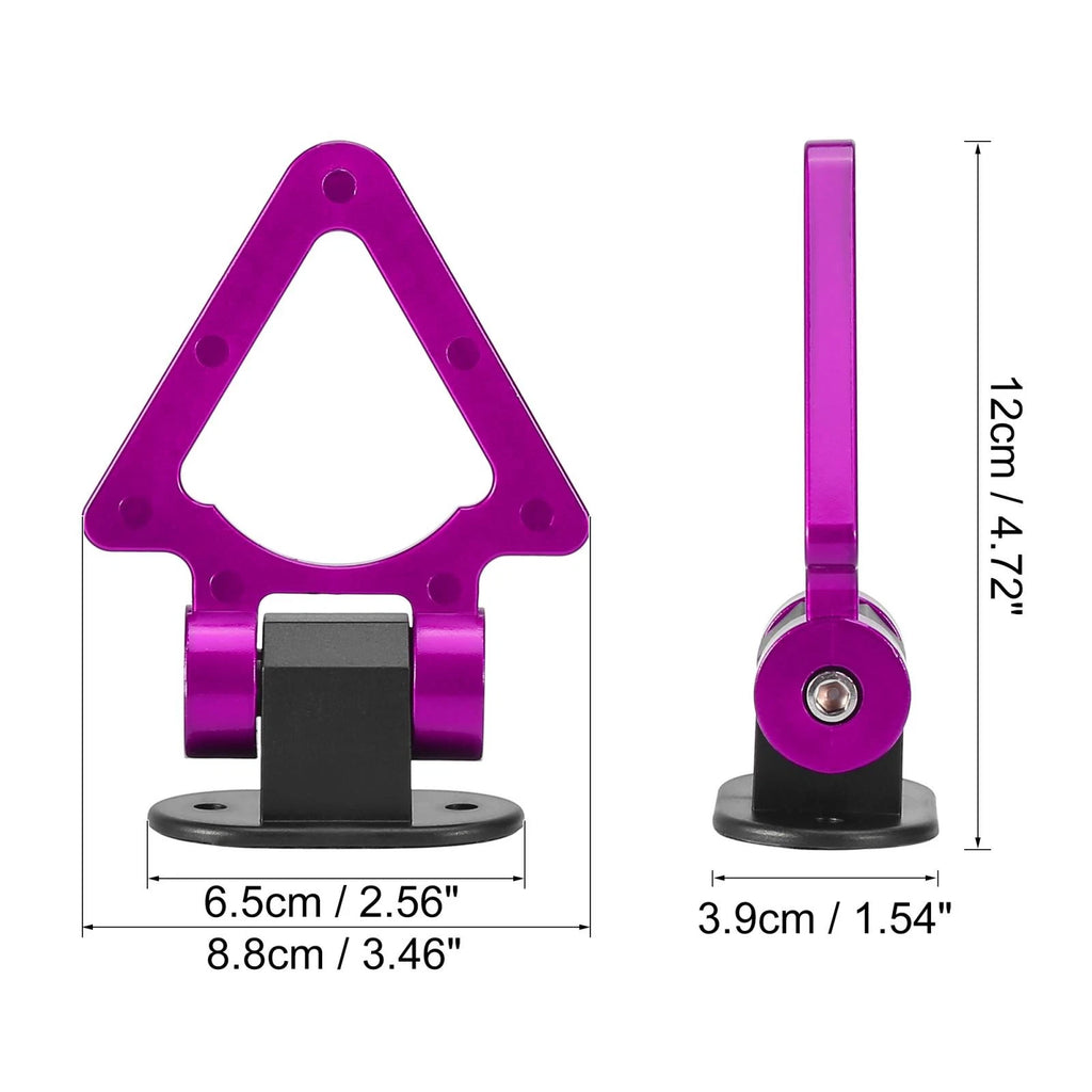 Car Tow Hook Decor Purple Triangle 2 Pack for Universal Trailer Bumper (All)