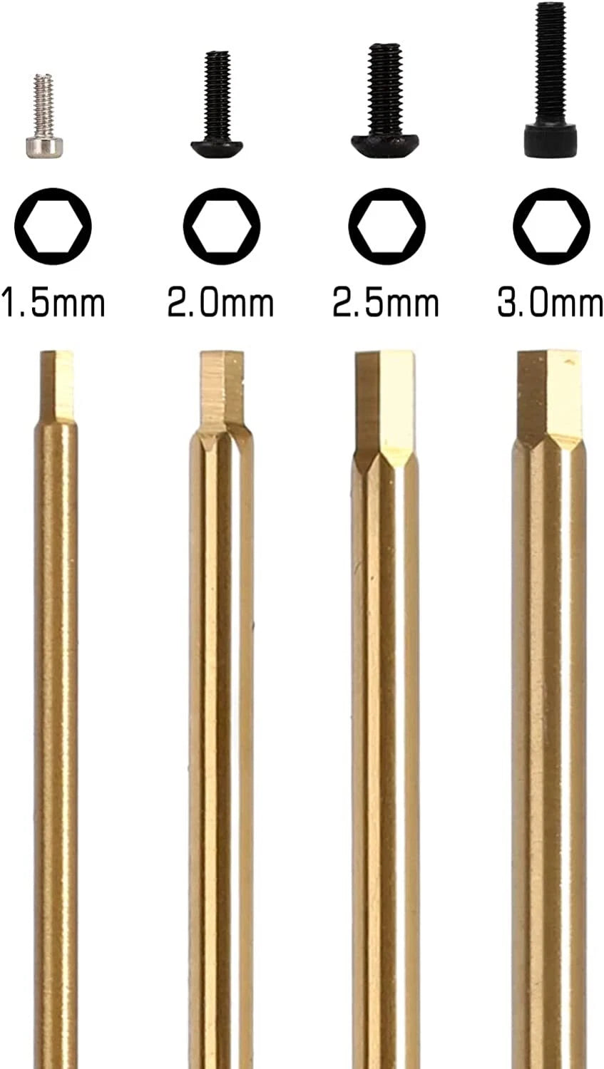 Set of 4 Hex Screwdriver Bit Tools for RC Car Helicopter Plane Drone