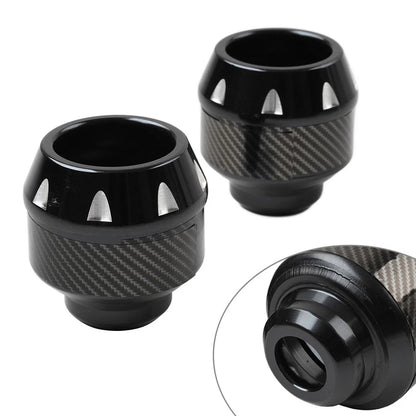 2X Black Front Fork Wheel Frame Sliders for Universal Fit