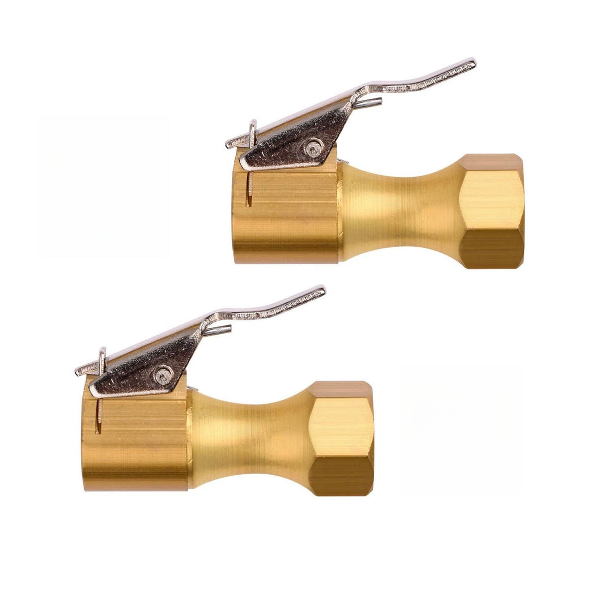 2Pcs 8mm Open Flow Air Chuck with Lock Connector for Tire Inflator Valve