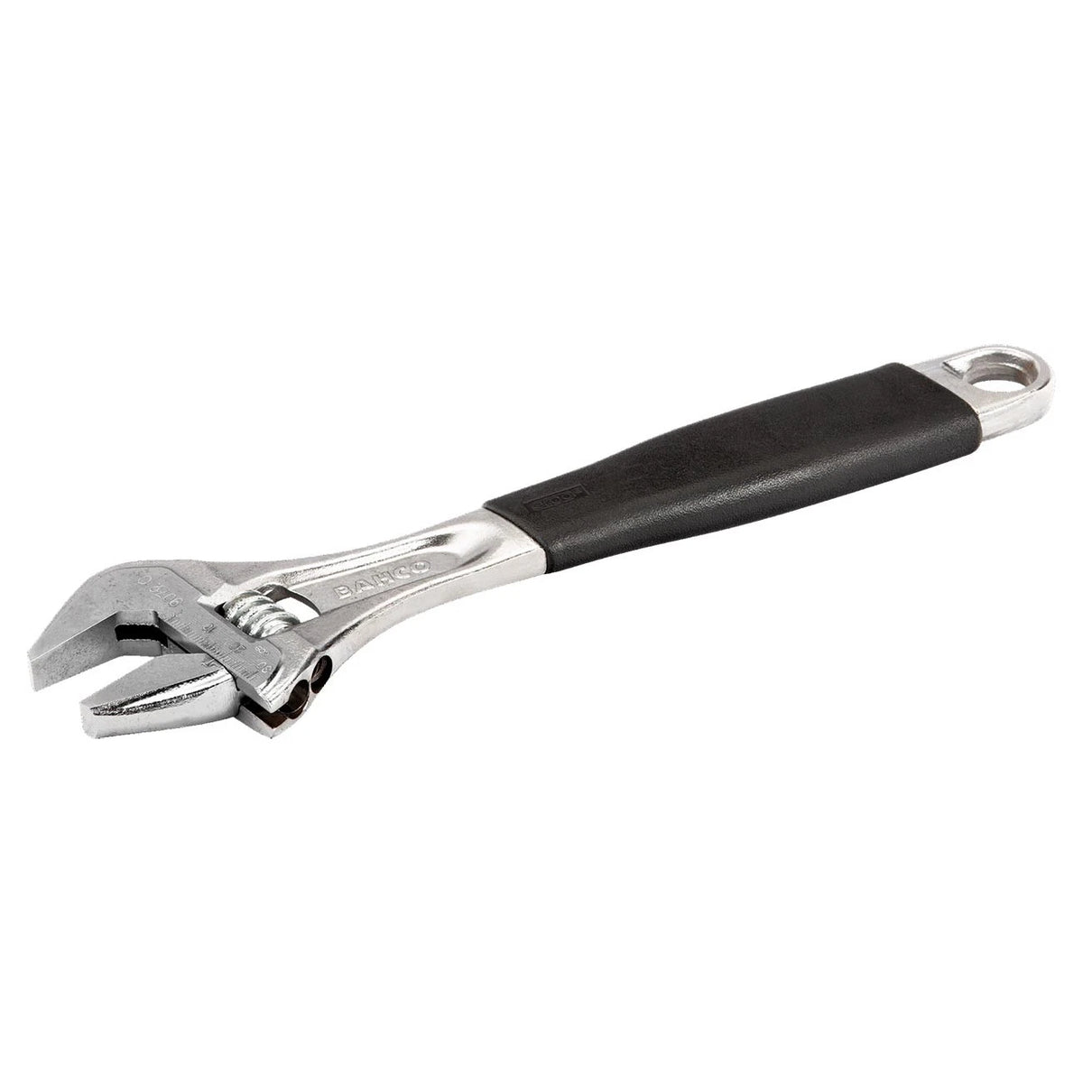 Adjustable Wrench 12" with Rubber Handle and Chrome Finish for Universal Use