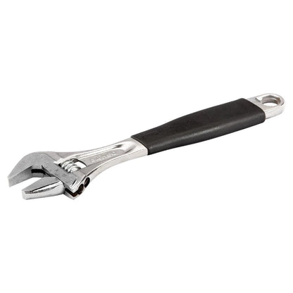 Adjustable Wrench 12" with Rubber Handle and Chrome Finish for Universal Use