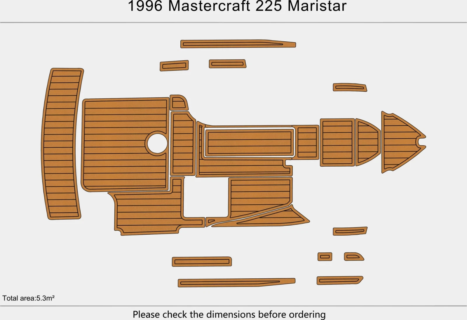 EVA Pads Flooring Mat for Mastercraft 225 Maristar (1996)
