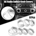AC Radio Switch Knob Covers 8 Pcs Replacement for Chevy Silverado Sierra (2014–2019)