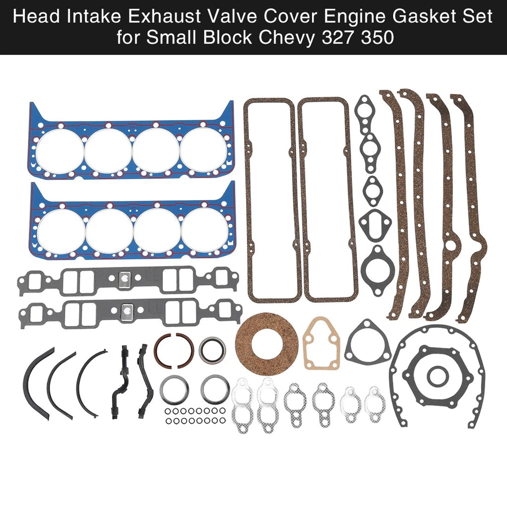 Engine Head Gasket Set for Chevy 327 350 Small Block V8 (1963–1970)