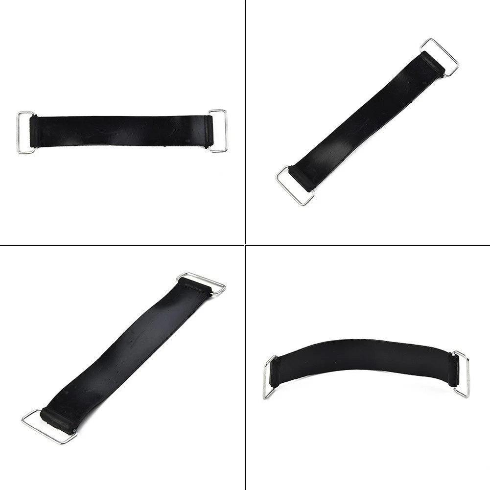 Black Rubber Strap Replacement for Motorcycle Battery Holder (18-23cm) 1pc