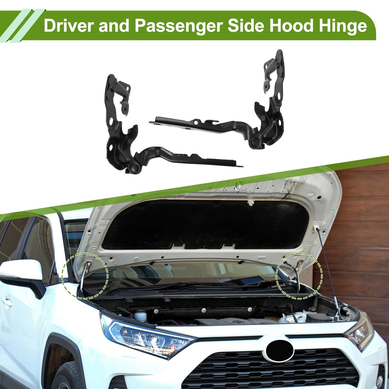 Hood Hinge Bracket Replacement for Toyota Camry 2007-2011 Front Pair