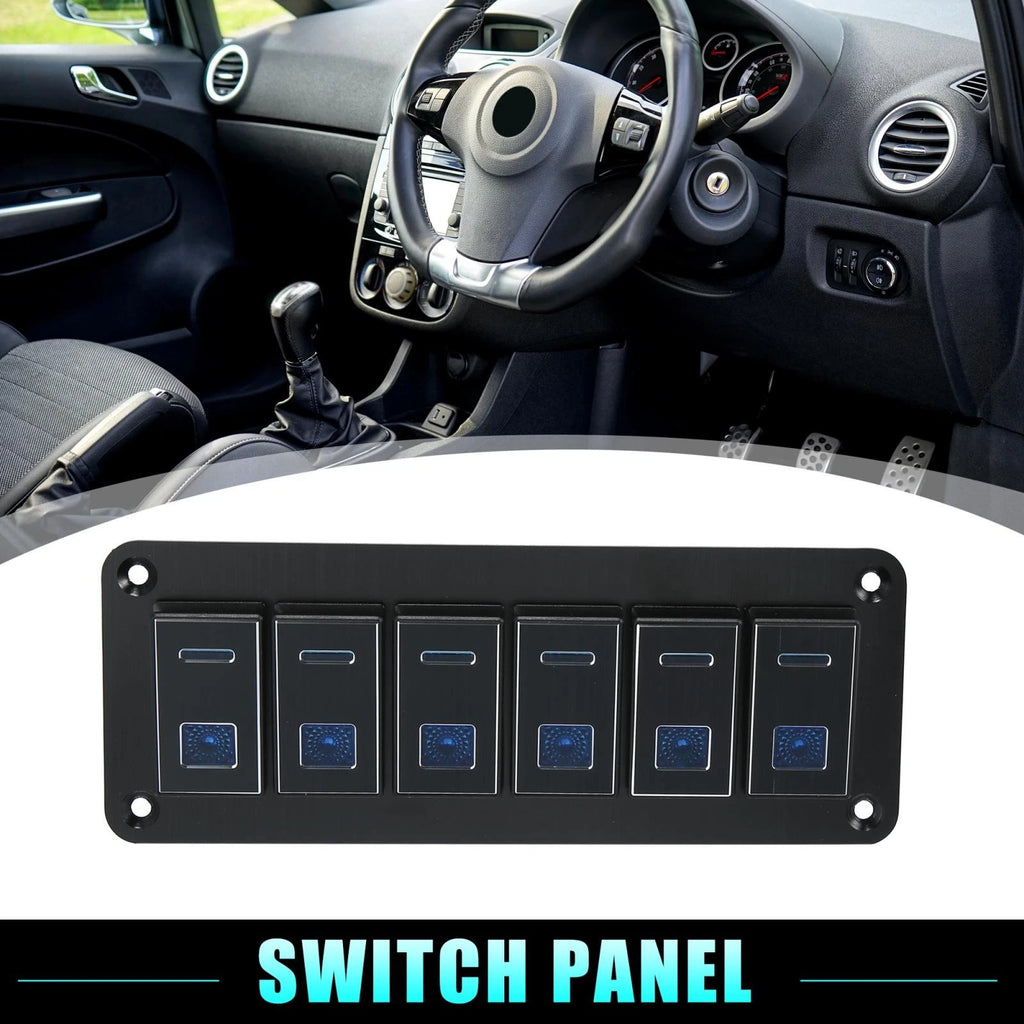 6 Gang Rocker Switch Panel for Auto Boat