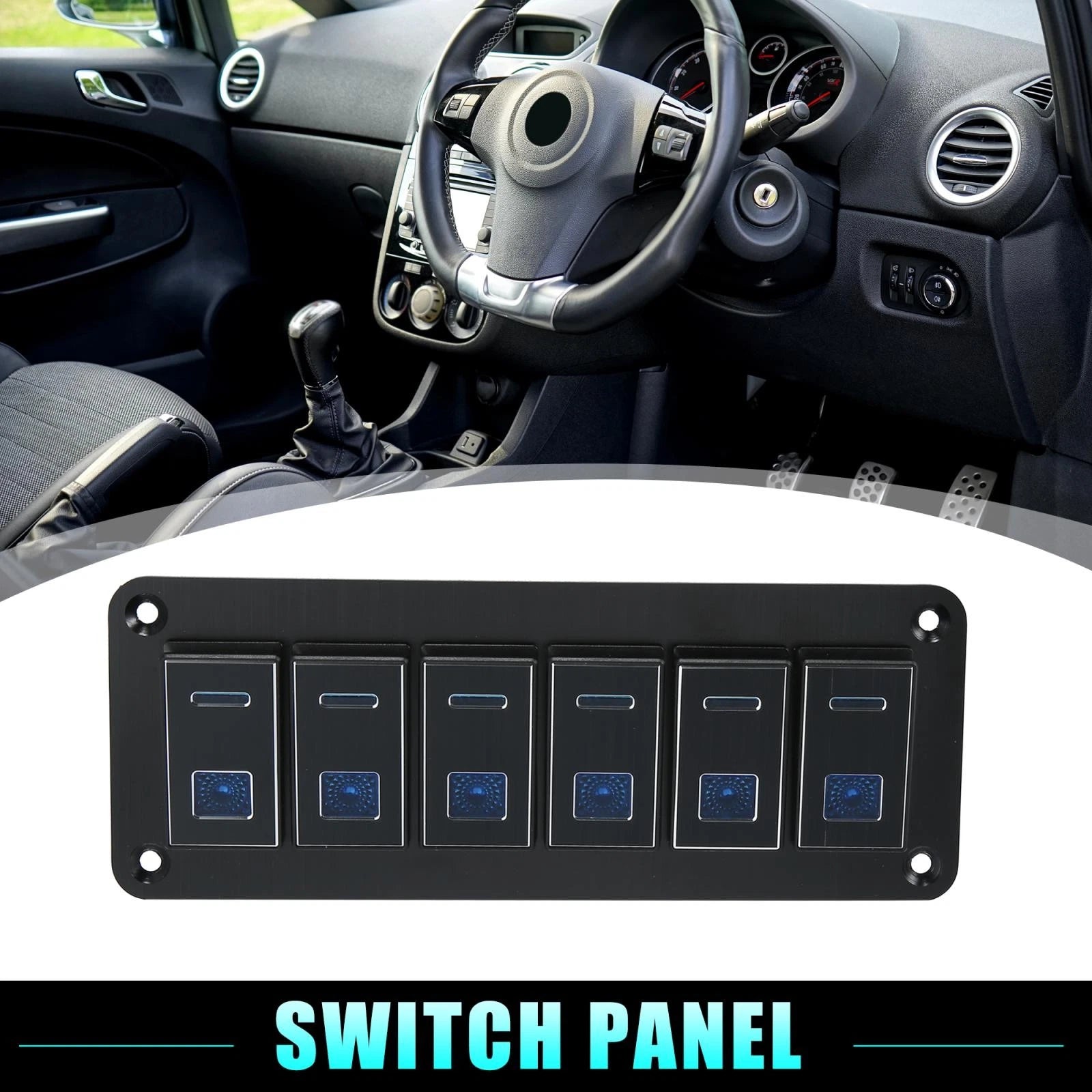 6 Gang Rocker Switch Panel for Auto Boat