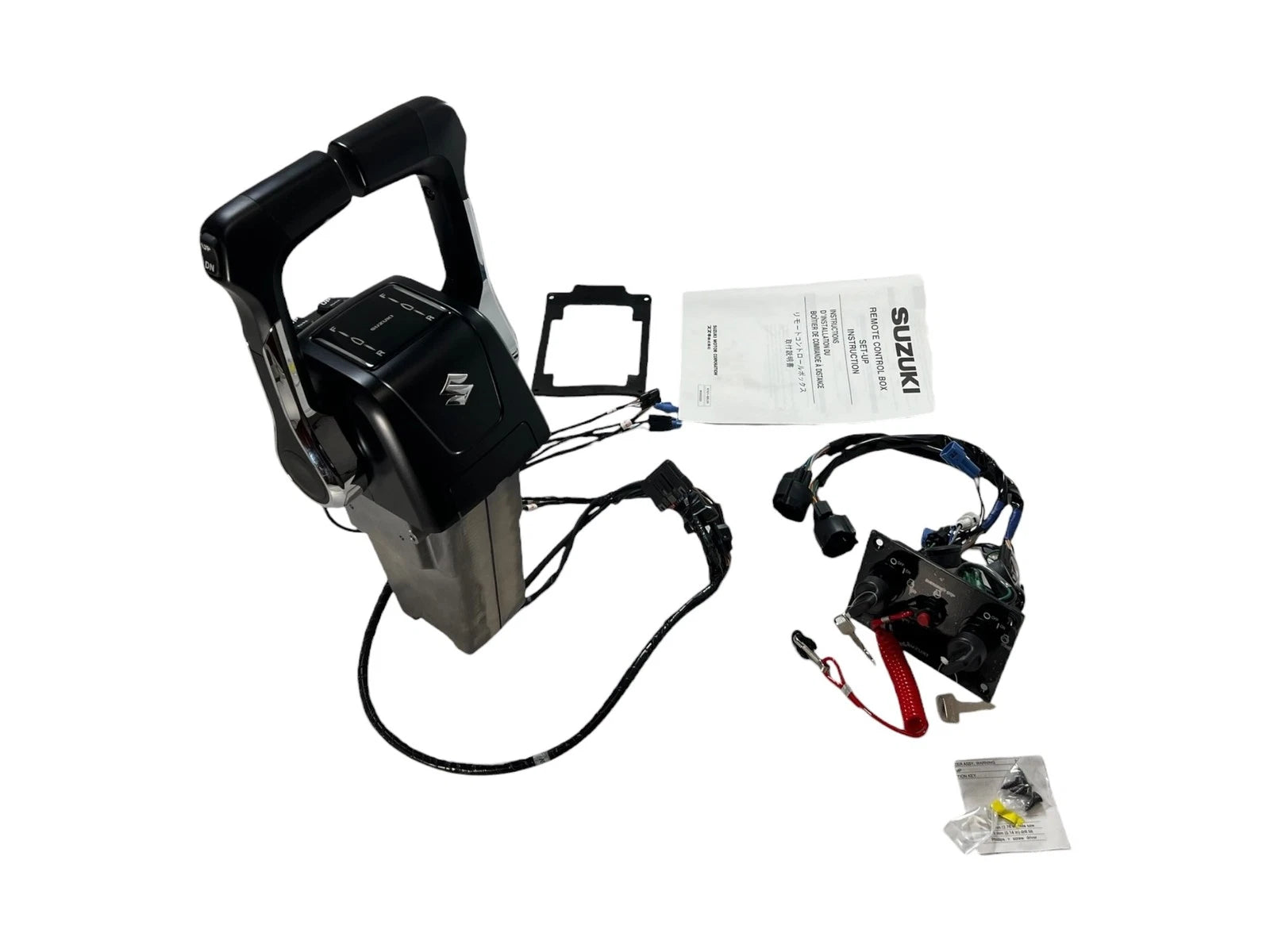 Dual Engine Mechanical Control Box Kit w/ Key Switch for Suzuki