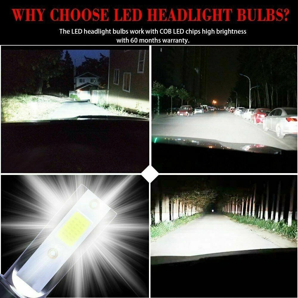 LED Headlamp Bulbs Hi/Low Beam Kit for