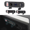 Dual USB Socket Panel with Voltmeter for Automotive Applications (12V)