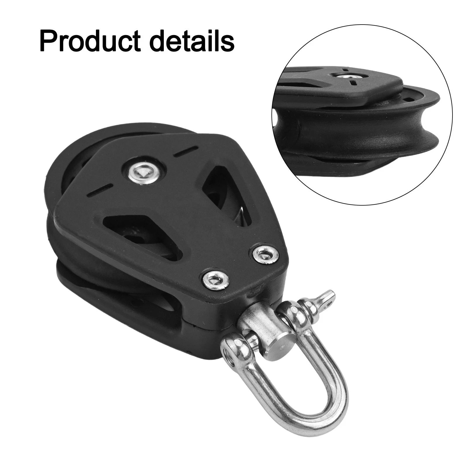 Single Pulley Block with Smooth Bearing System for Marine Applications
