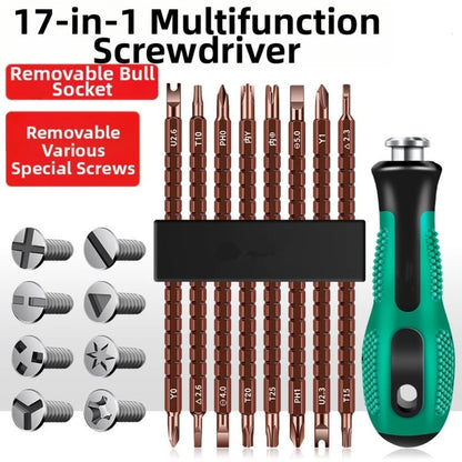 17 in 1 Precision Screwdriver Set with Magnetic Tips for Universal Use