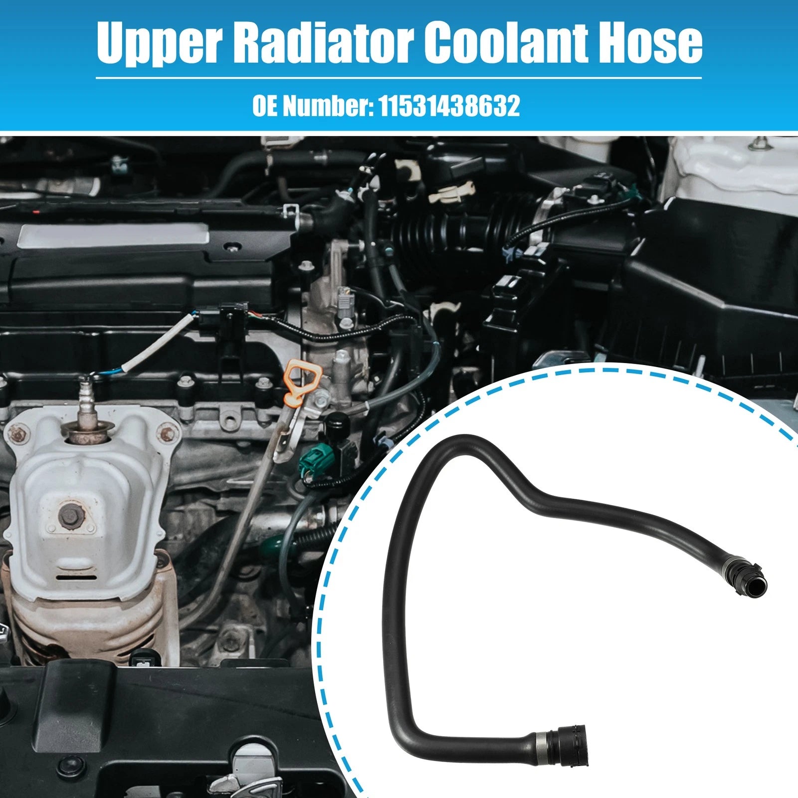 Upper Radiator Coolant Hose Replacement for BMW 525i 528i 530i (2001–2003)