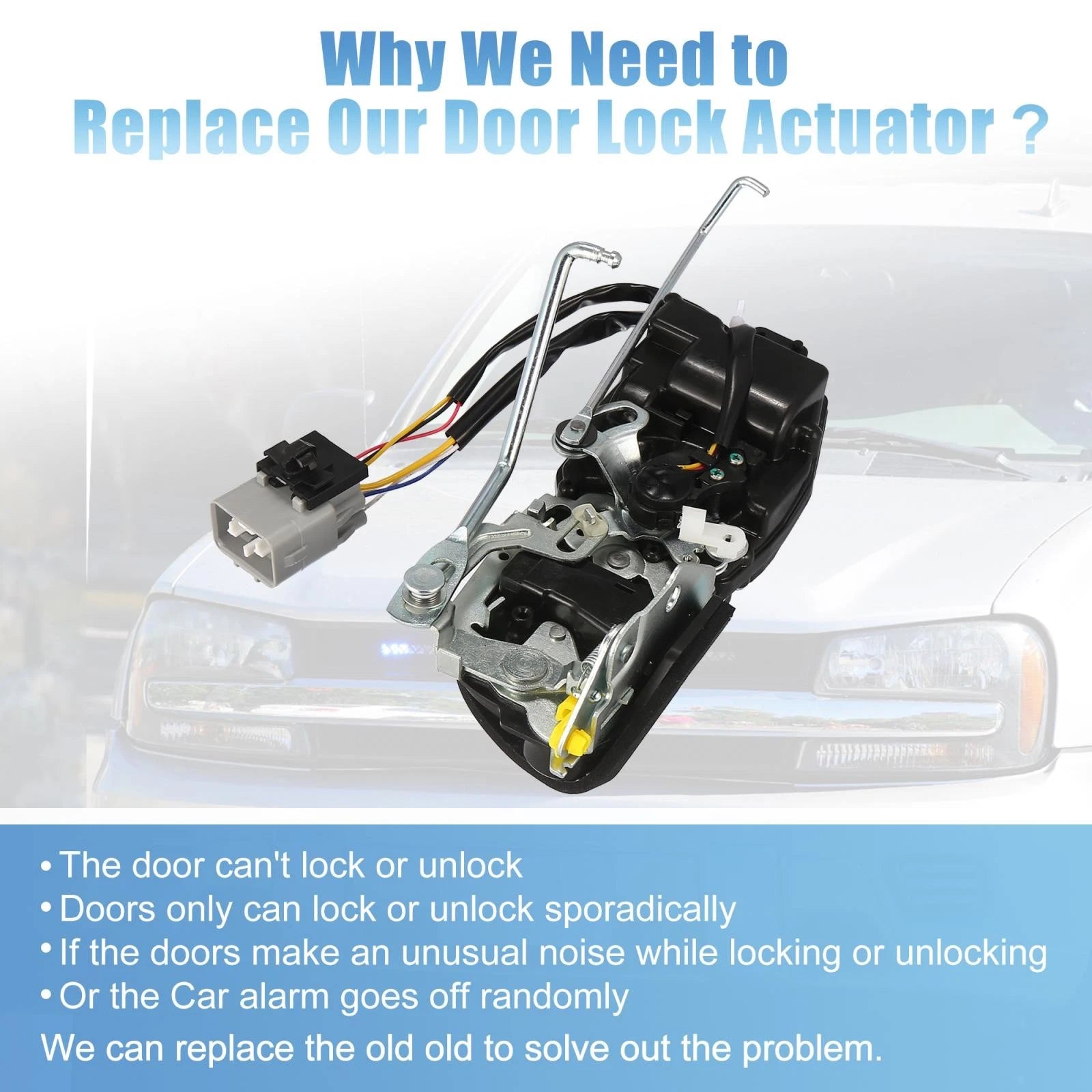 Front Left Side Door Lock Actuator Motor Replacement for Toyota Tacoma (1998–2004)