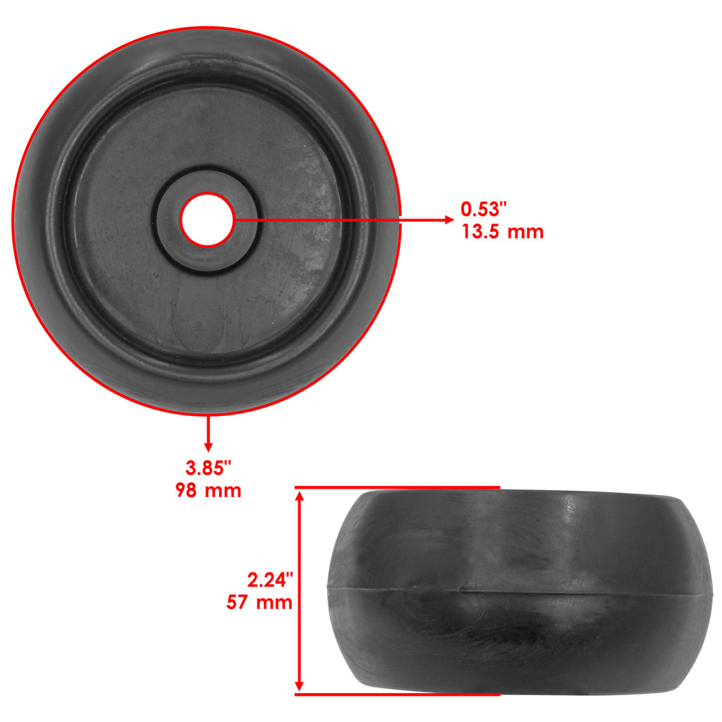 Deck Wheels with Hardware Kit for Simplicity ZT2142 ZT21420 Mower (2011–2020)