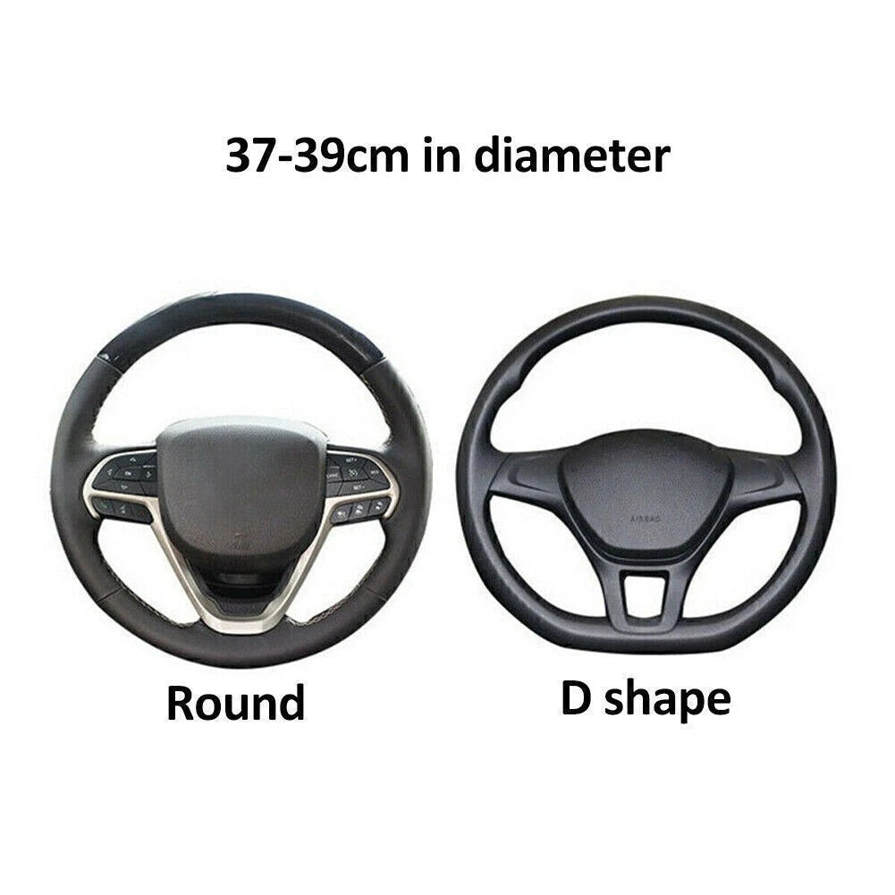 Universal Microfiber Leather Steering Wheel Cover for Car SUV (38cm/15inch)