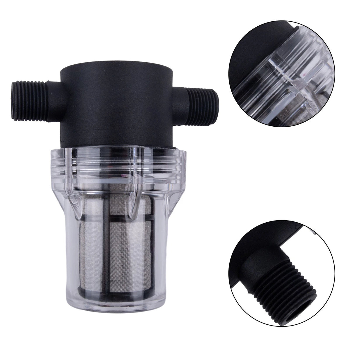 1/2 Water Filter for Garden Irrigation (Cleanable for Mud and Moss)