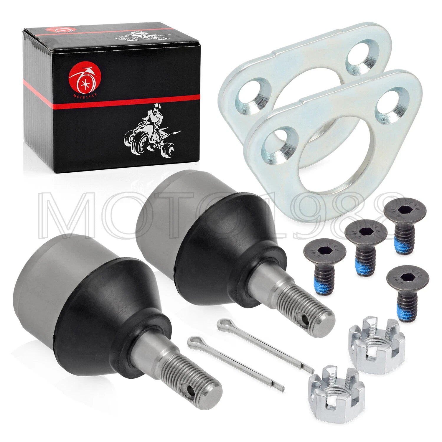 Set of 2 Ball Joint & Bracket Kit for Polaris Ranger 400 425 500 570 700 800 ETX EV