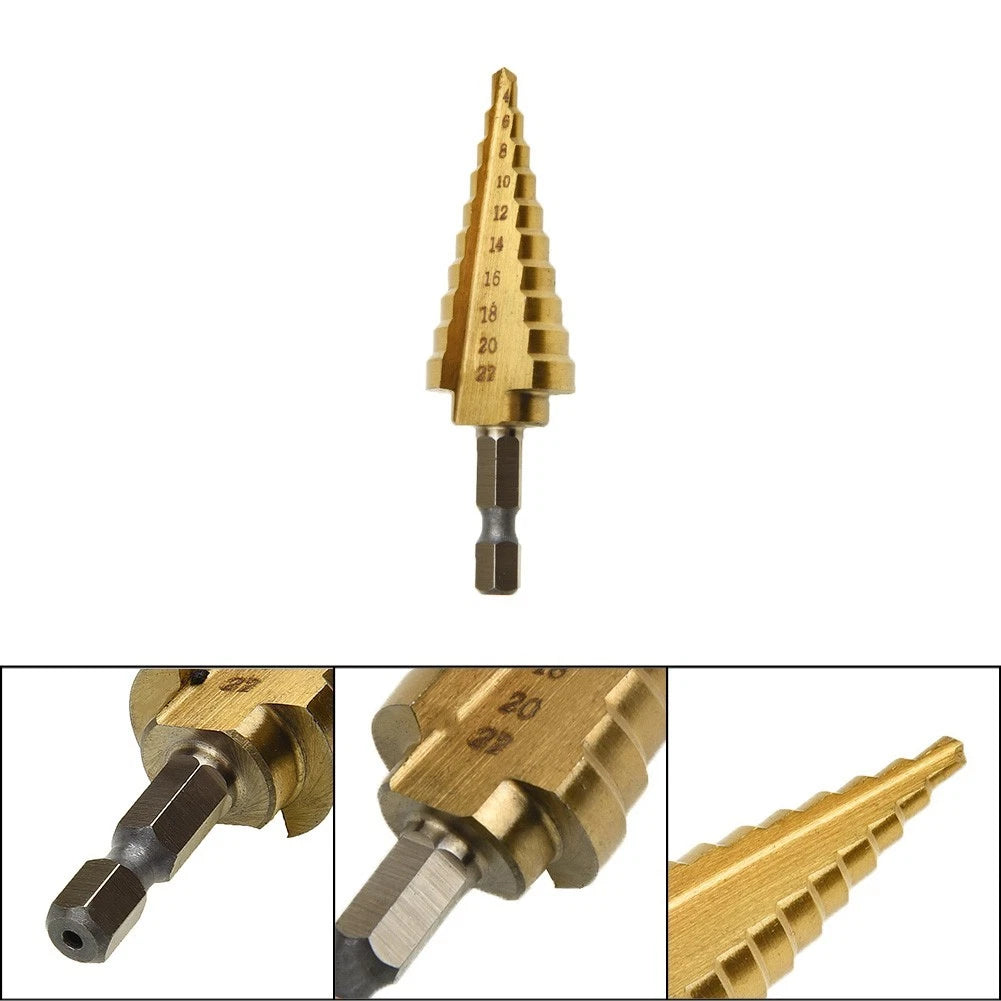 1pc 22mm Hex Cone Step Drill Bit for Sheet Metal (Fits )