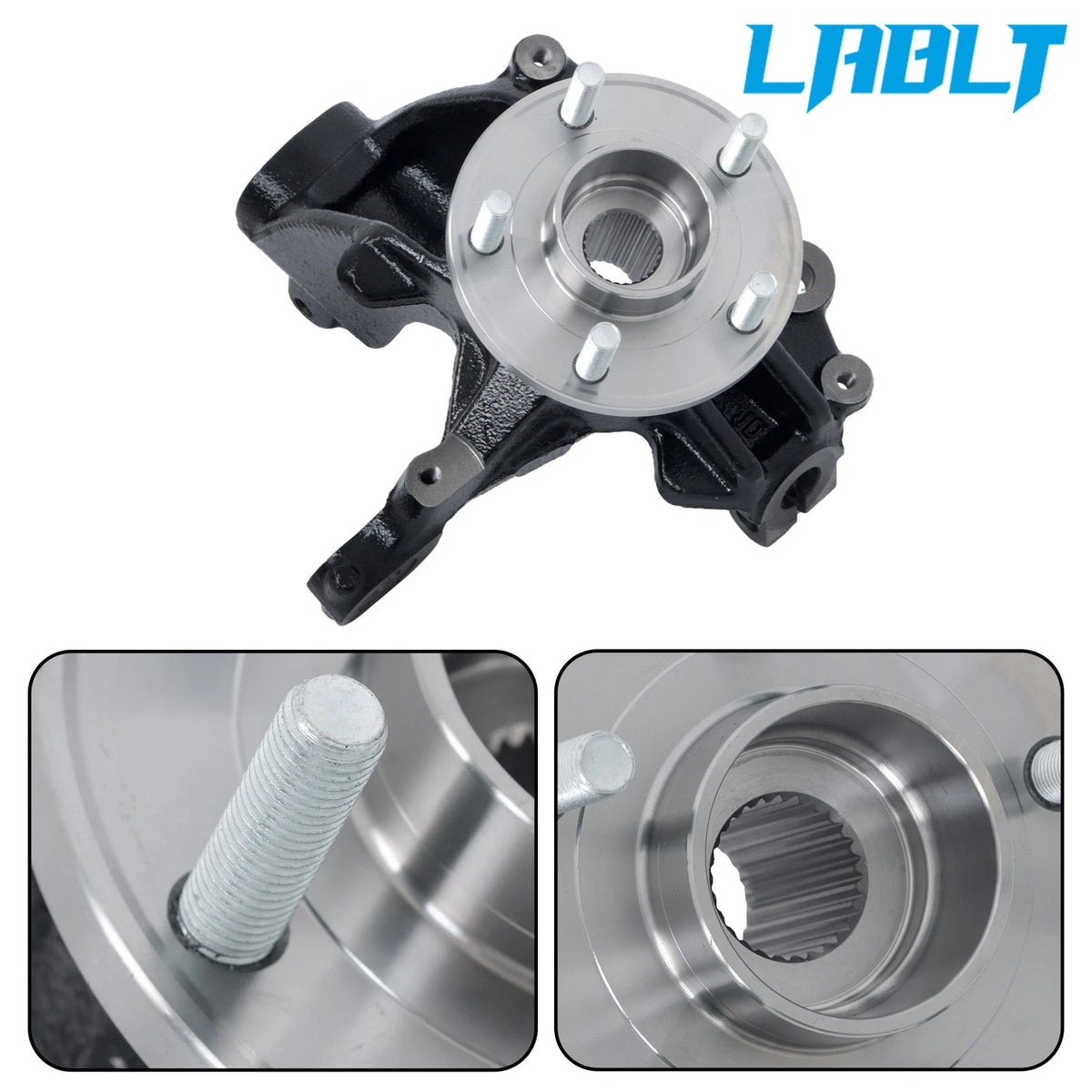 Set of 2 Front Left & Right Wheel Steering Hub Knuckle Assembly for Ford Focus (2012–2018)